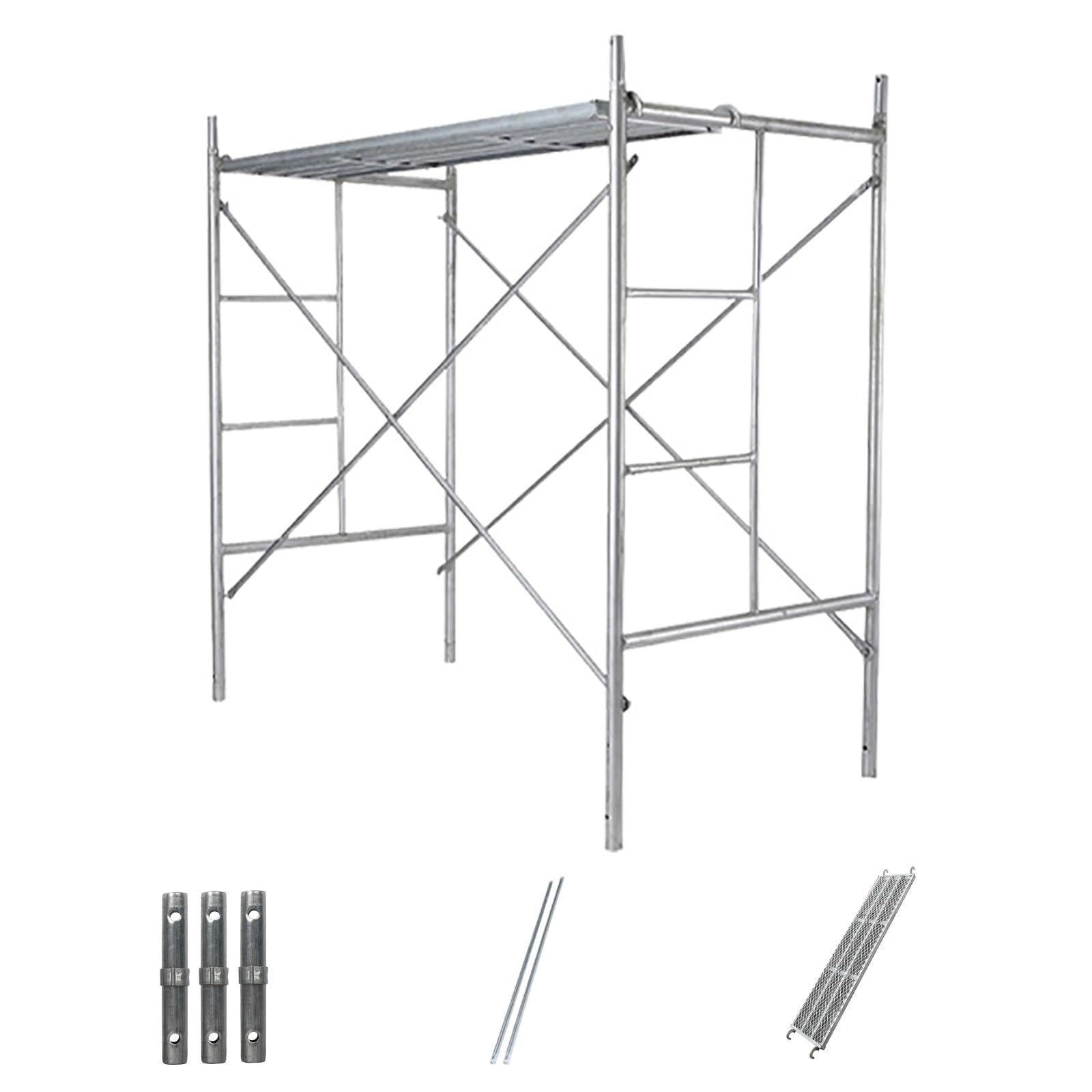 Andamios portátiles, Plataforma móvil para Andamios, Torre de Andamios Ajustable de 1,8 Metros de Altura, para escaleras domésticas, techos y almacenes, Capacidad de Carga de 227 kg, multius