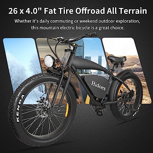1200W Electric Bike For Adults, 26" Fat Tire Ebike With 48V 17.5Ah Battery, 37Mph Electric Commuter City Cruiser Bicycle For Women And Men Trail Riding #TOP4