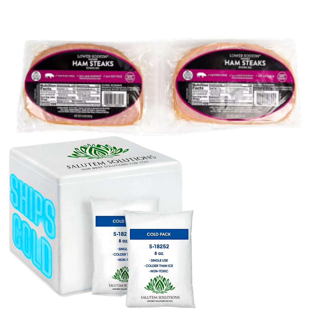Salutem Vita - Low Sodium Ham Steaks, 1.75 lbs. (actual weight may vary within 5%) - Pack of 2