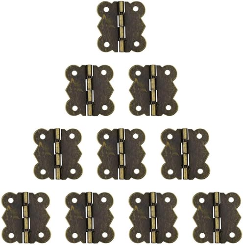 WaNana Bisagra de 1.14 x 1.06 pulgadas, color dorado, plateado y bronce, 10 unidades, dorado, plata/bronce, 10 unidades, 1.14 x 1.06 pulgadas,