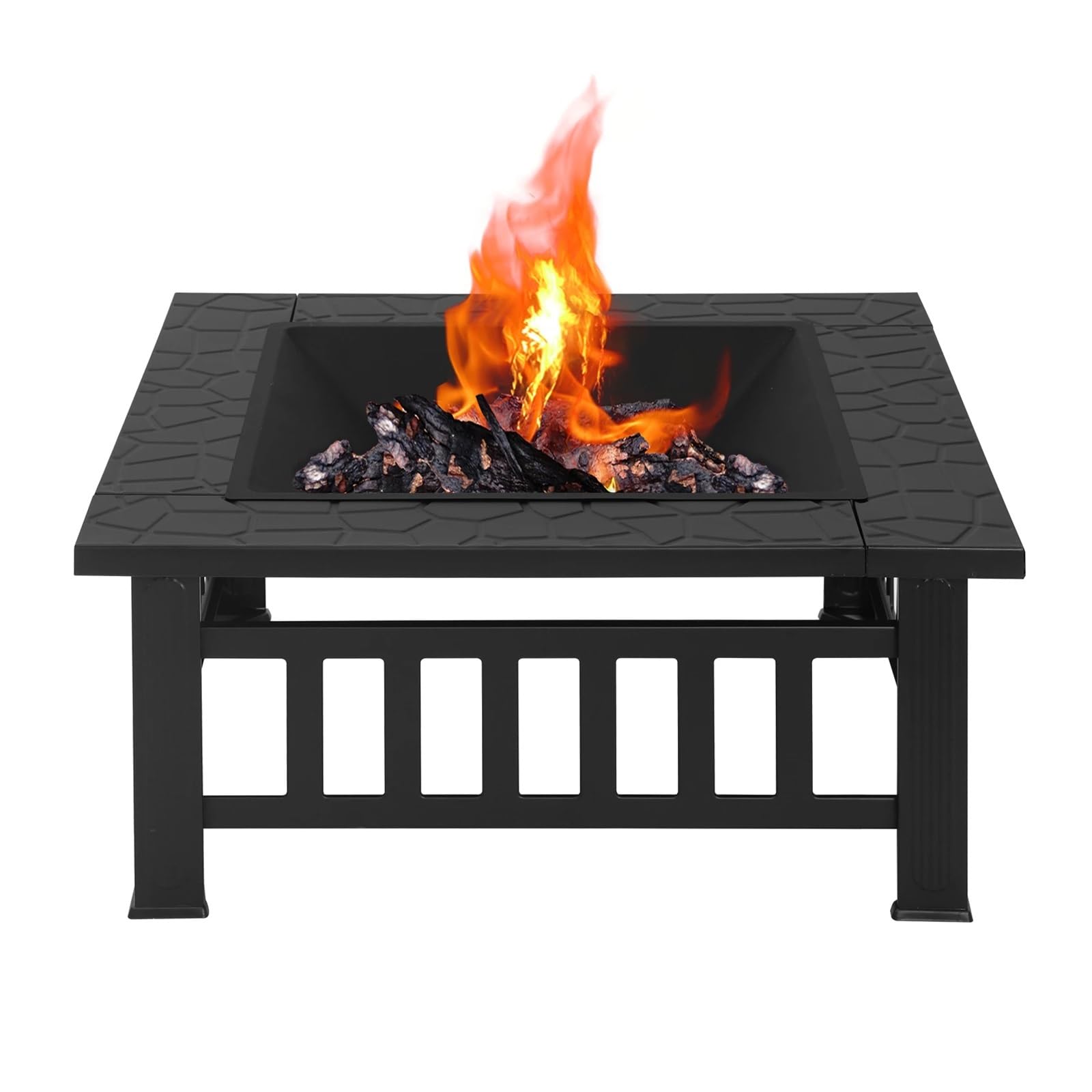 Cesta De Mesa para Hoguera Jardín, Terraza, Barbacoa con Cubierta, Hoguera