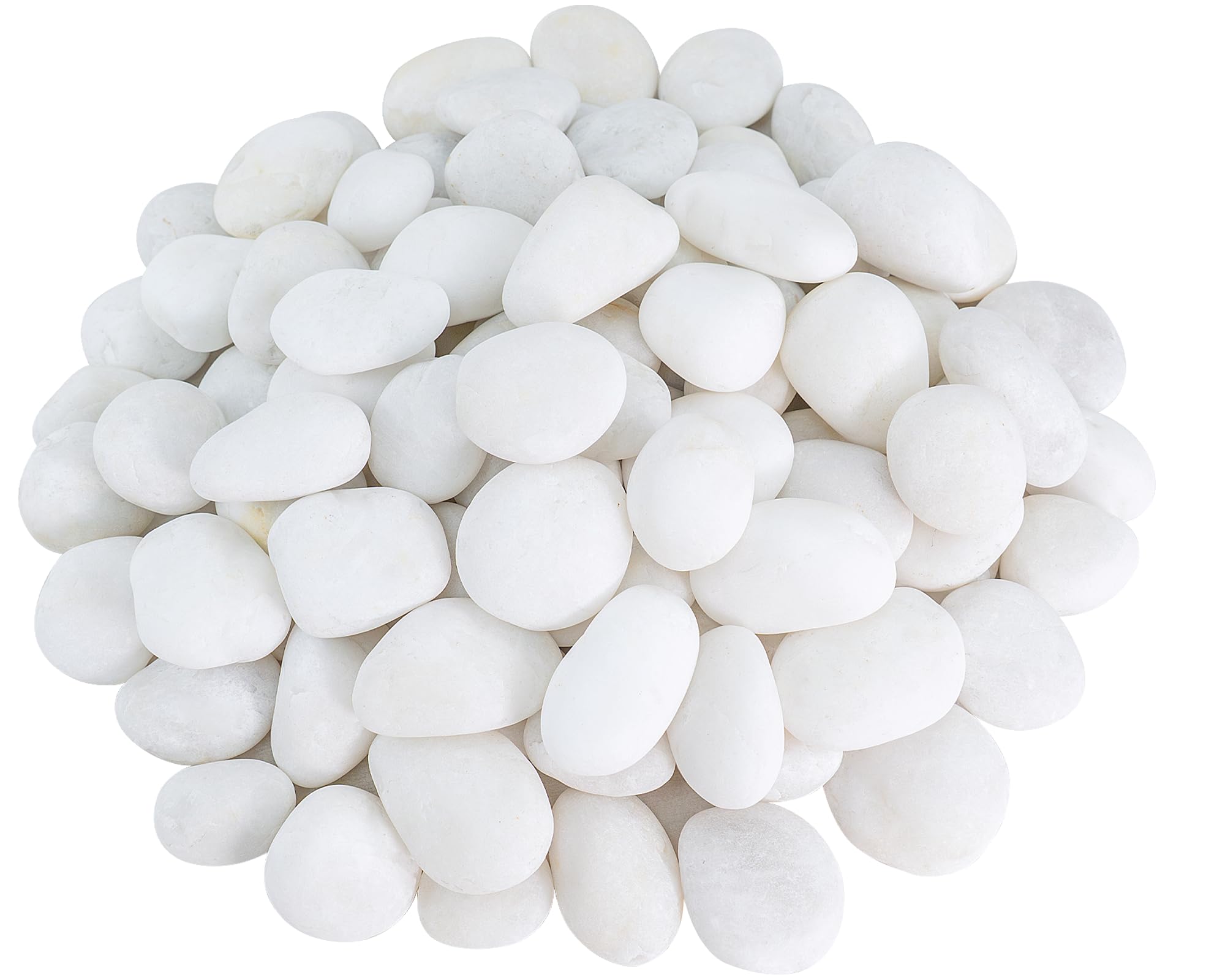 Photo 1 of *HEAVY* *scratches* GreenVibe River Rocks, 20lbs Aquarium Rocks, 2-3 Inch White Pebbles for Indoor Plants, Natural Stones for Landscaping Garden Paving Plant Rocks Crafting Walkways