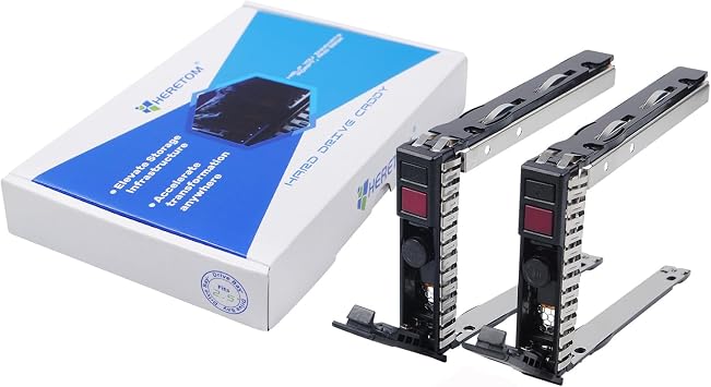 2-Pack Hard Drive Bracket 2.5" NVMe SSD Caddy 727695-001 Hard Drive Caddy