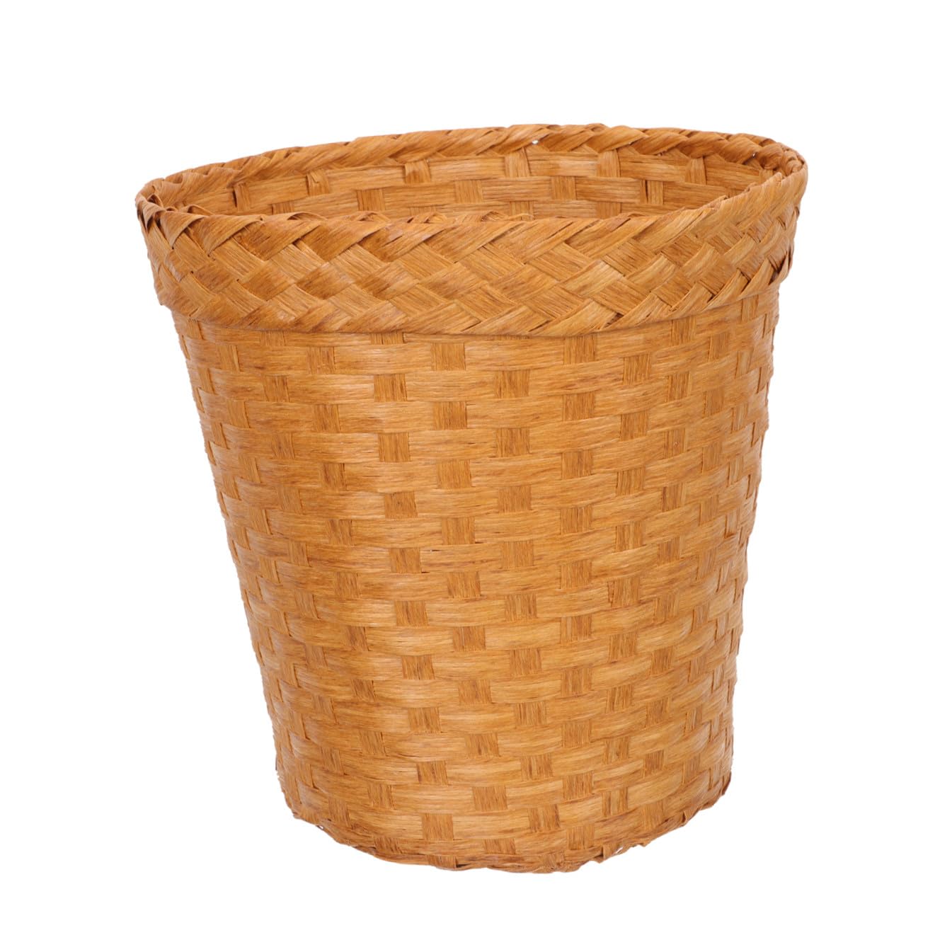 Woven Grass Storage Basket Large Capacity Waste Paper Bin Without Lid for Living Room Bedroom and Office Organization Home Décor