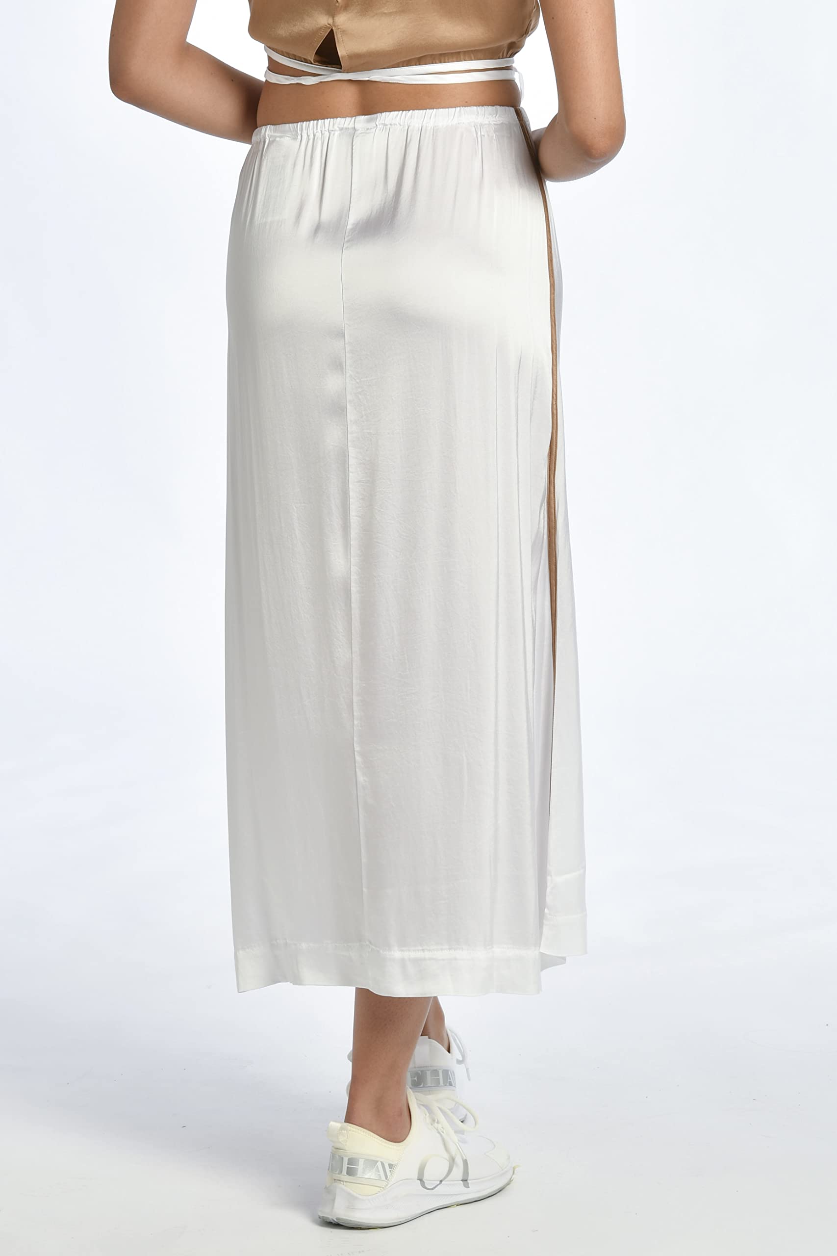DEHA - Gonna Satin Long Skirt in Viscosa, con Elastico in Vita, per Donna