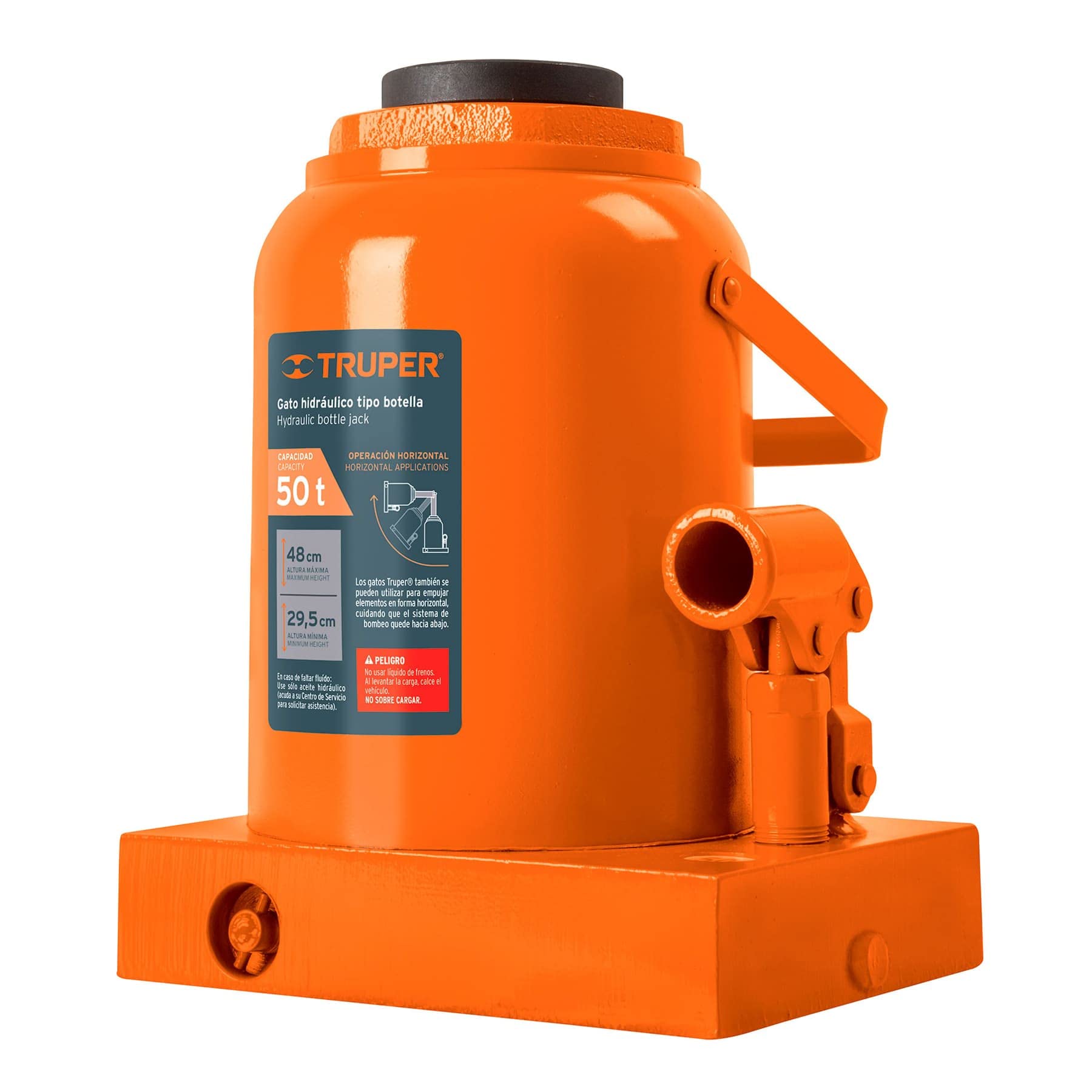 TRUPER GAT-50 50-Ton Hydraulic Bottle Jacks 18 7/8