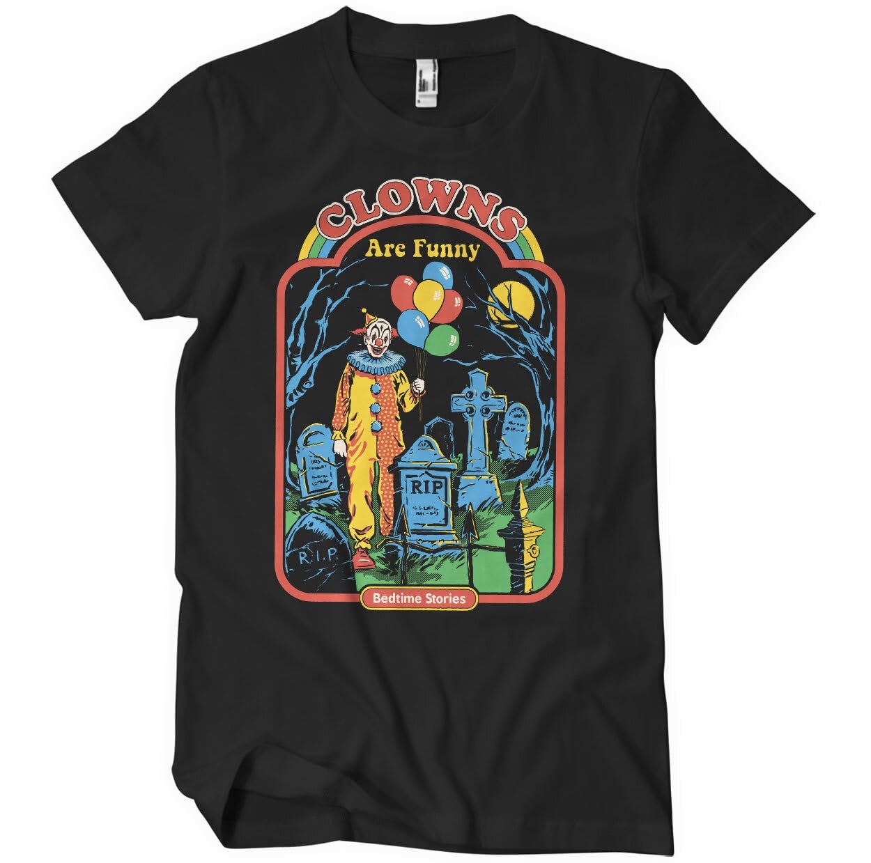 Steven Rhodes Men's Black Officially Licensed Clowns Are T-Shirt (Black), Large