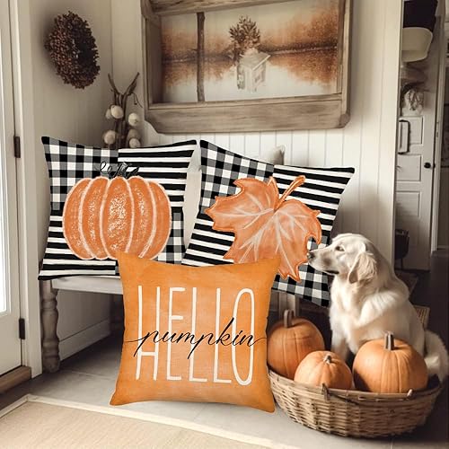 Miniatura 10 de Fukeen Home - Juego de fundas de almohada, geométricas, algodón y lino, decorativas, 18 x 18 pulgadas, diseño de estrellas de mar, árboles