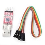 Klanata USB to TTL Serial Converter Adapter 5 Pin Module with Jumper Wire - Supports 3.3V and 5V Output - Signal Pin Level 3.3V Positive Logic - USB Male Connector for Data Transfer