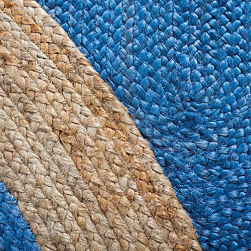SAFAVIEH Area Rug 7' Round - N...Braided Border Design (NF801D)