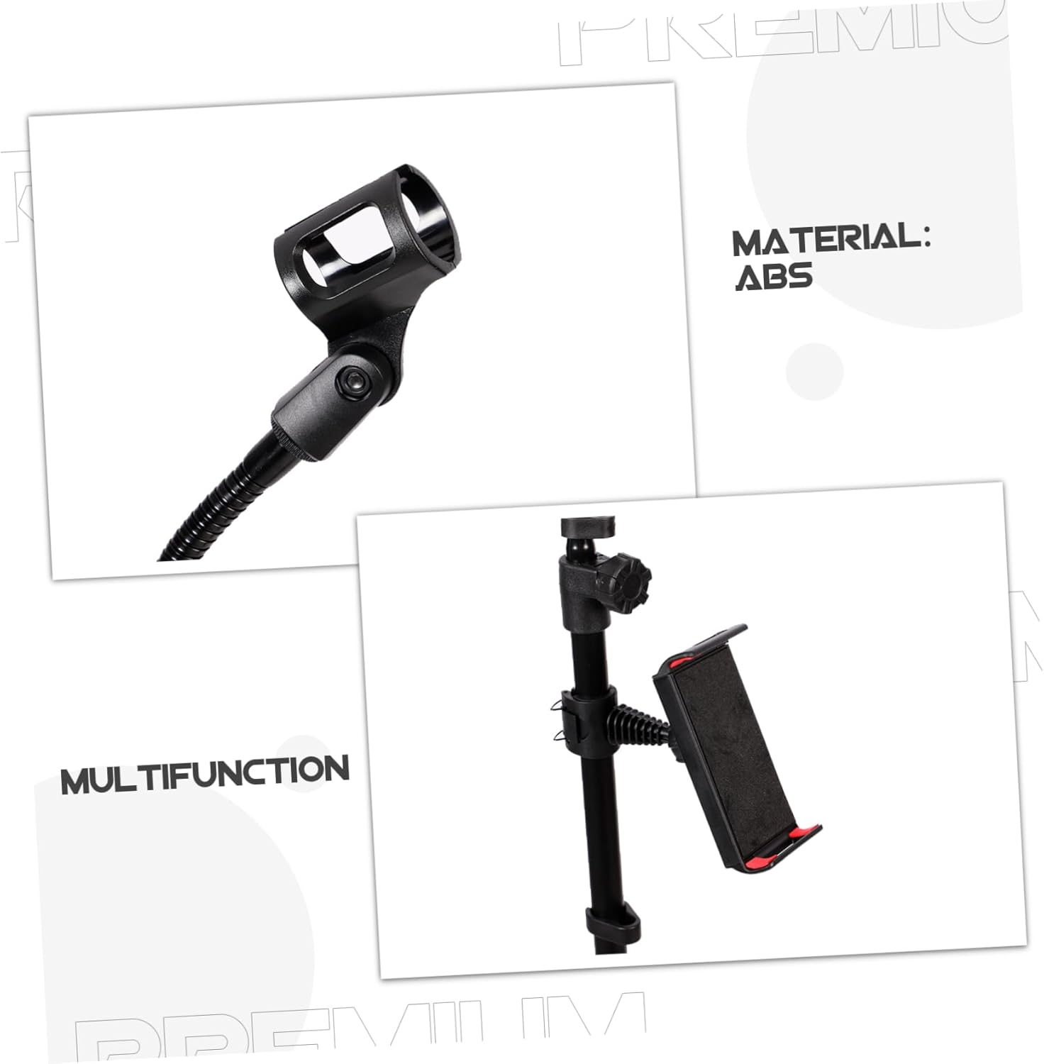 BESPORTBLE 1 Set Adjustable Tripod Microphone Stand Floor Standing Mic Holder for Live Performances Recording Sturdy Non Slip Base Easy to Carry Store Compatible with Microphones