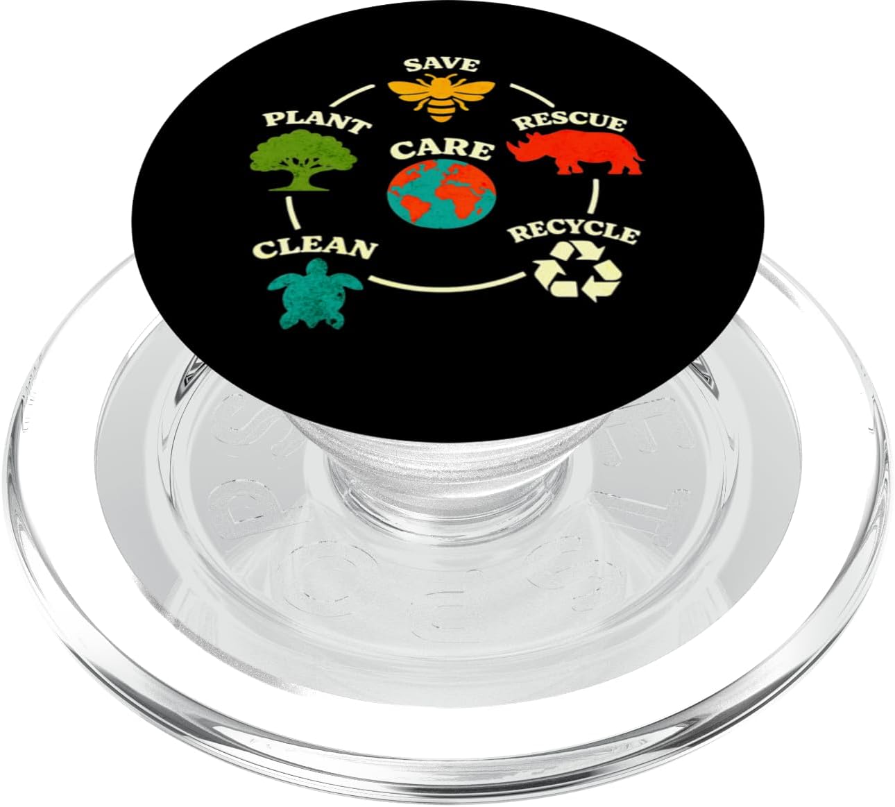 Save Bees Rescue Animals Recycle Plastic Earth Day PopSockets PopGrip for MagSafe