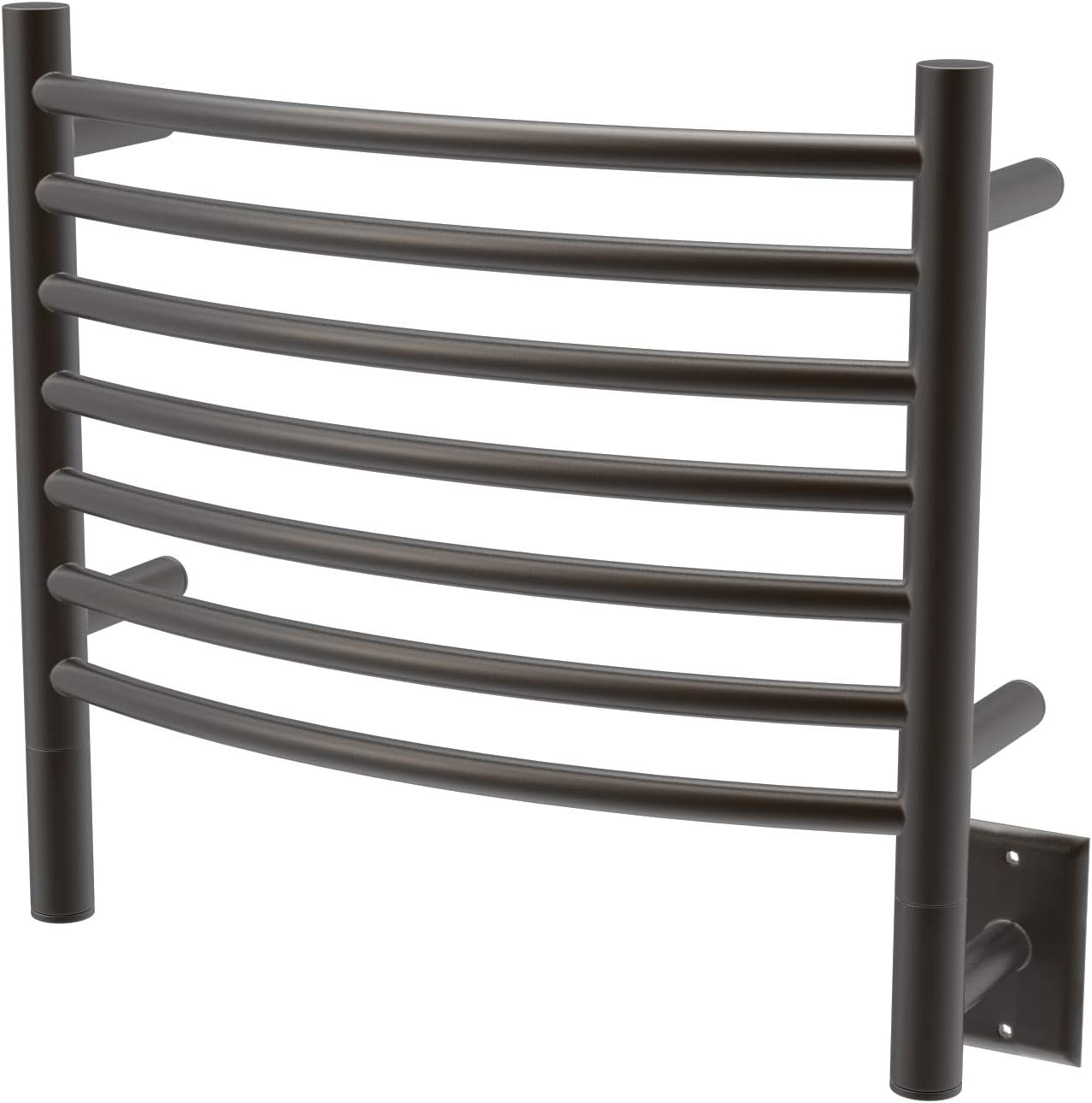 Amba Jeeves HCB Model H-Curved 7-Bar Hardwired Towel Warmer in Brushed