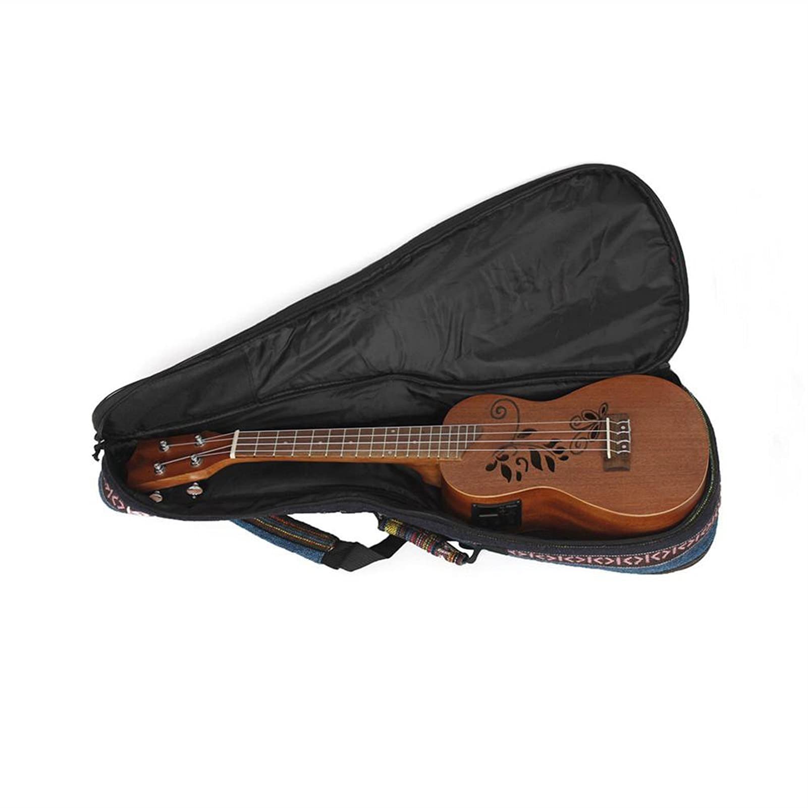 24 Pollici Ukulele Sapele Legno Hollow Scolpito con LCD EQ. Display di Sintonizzazione Strings Strings Strings Strumento Musicale Ukulele Hawaiano