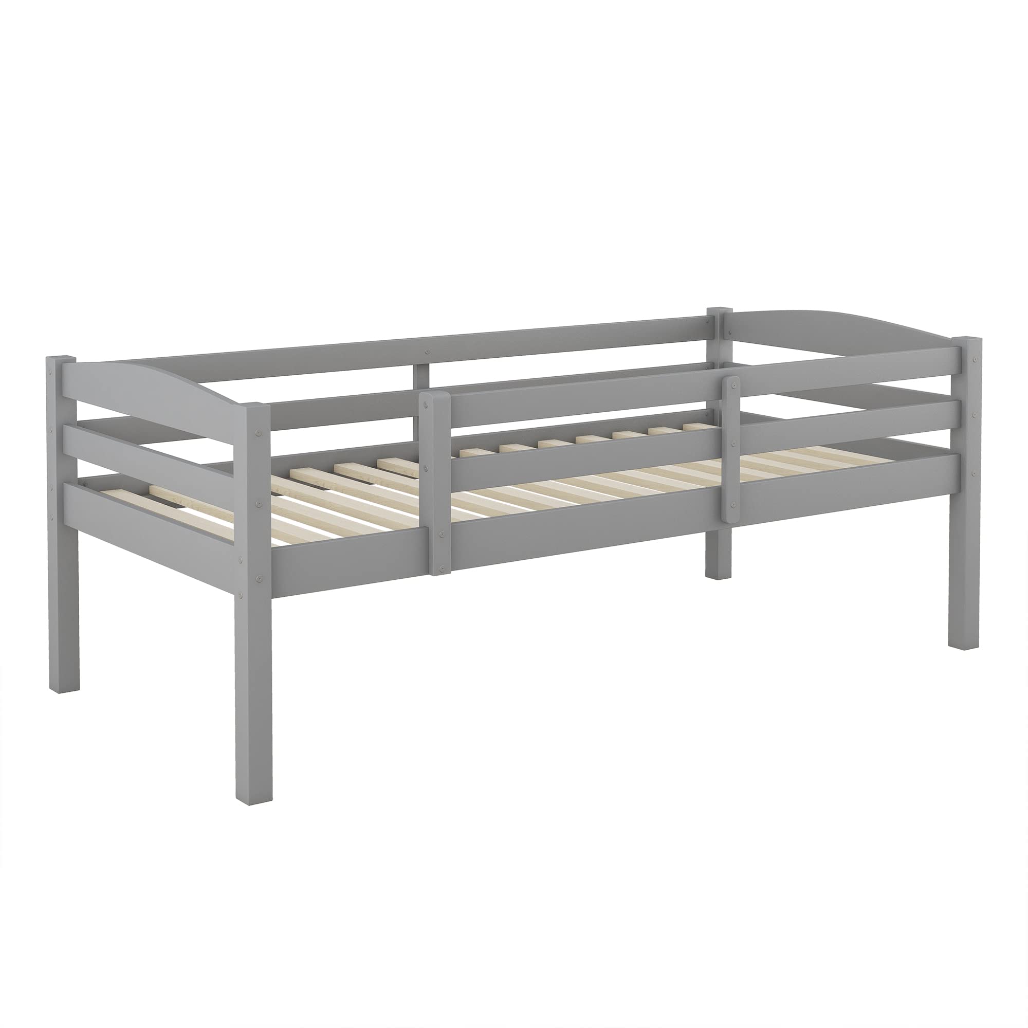 ModernLuxe - Etagenbett, 3-Fach mit Seitenleiter, für Kinder und Jugendliche, 90 x 200 cm (grau)