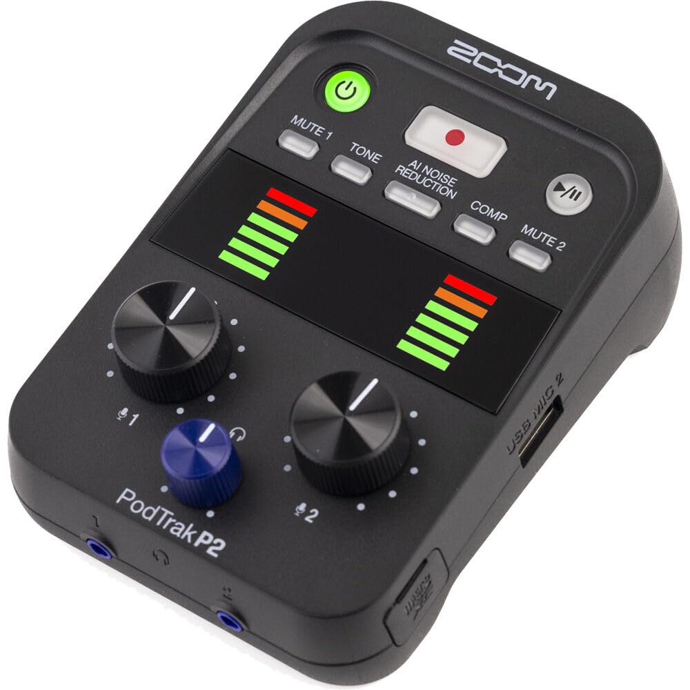 Zoom PodTrak P2 USBインターフェース Amazon.com: Zoom PodTrak P2 USB Mic Recorder with CAD Audio ZOE