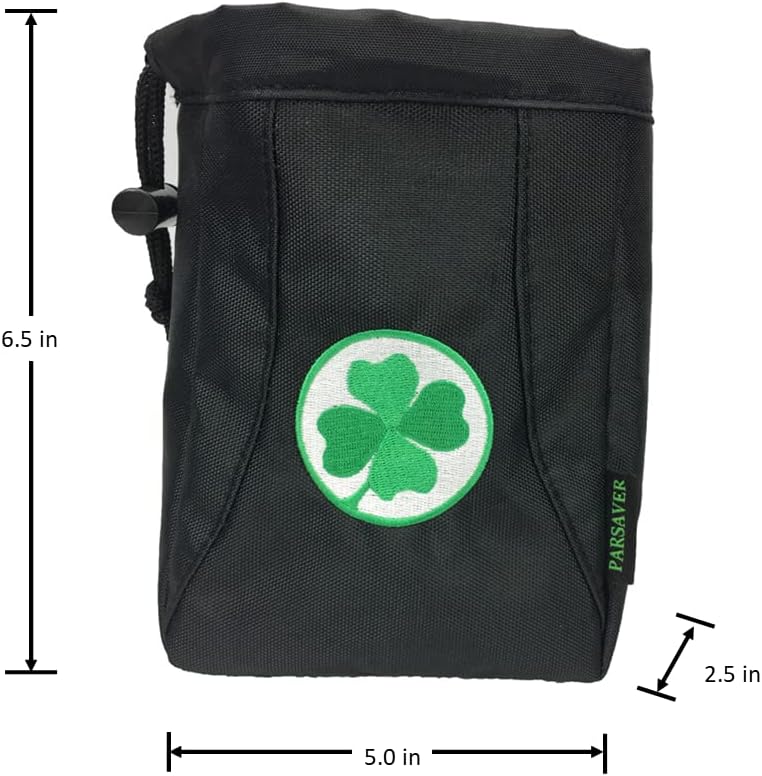 Parsaver Players Clover Valuables Pouch - A Must Golf Accessories Bag - Safely Store Jewelry Phone - Phone Wallet Golf Pouch - Lucky Chip Golf Pouch