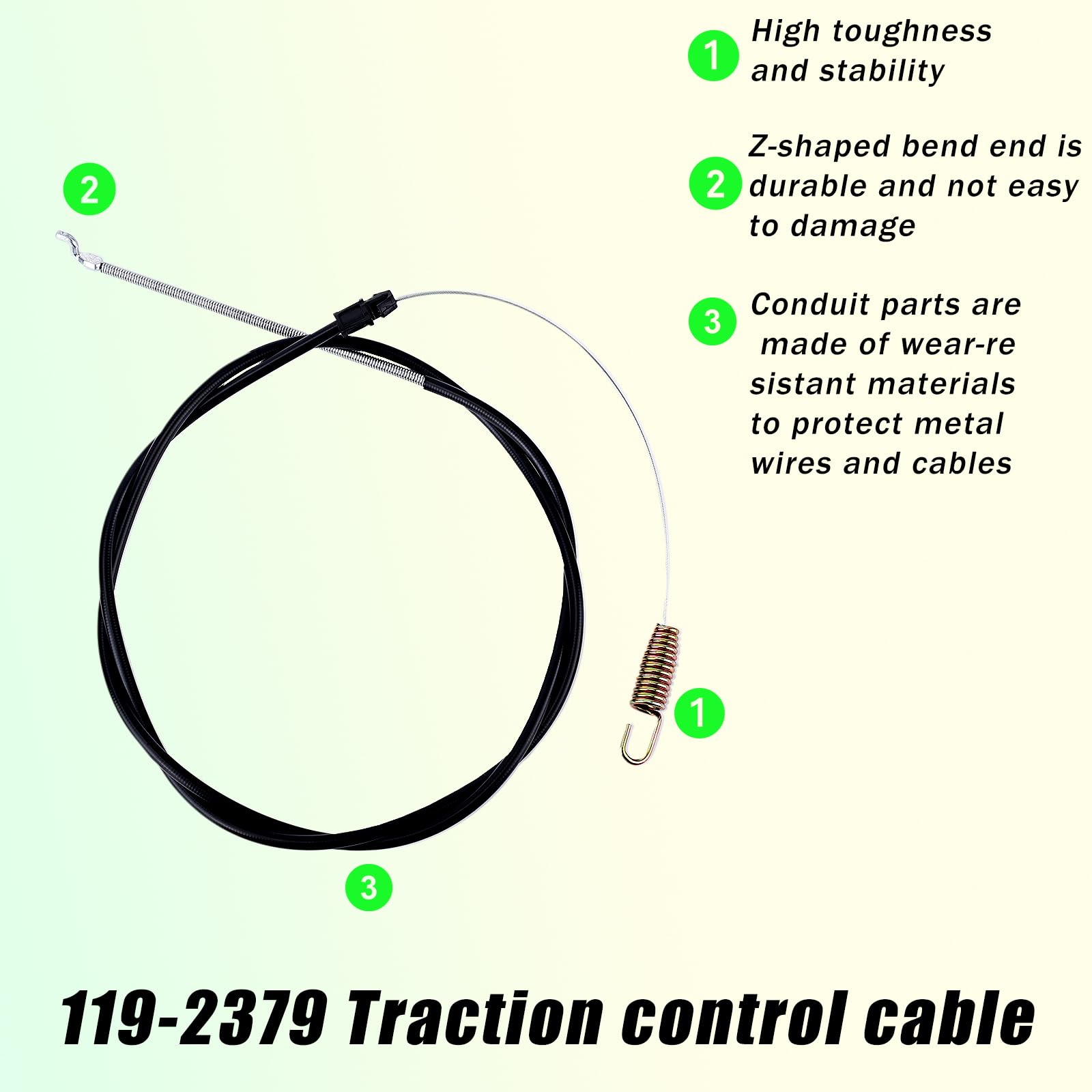 lasuroa 119-2379 Lawnmower Traction Control Cable - Image 4