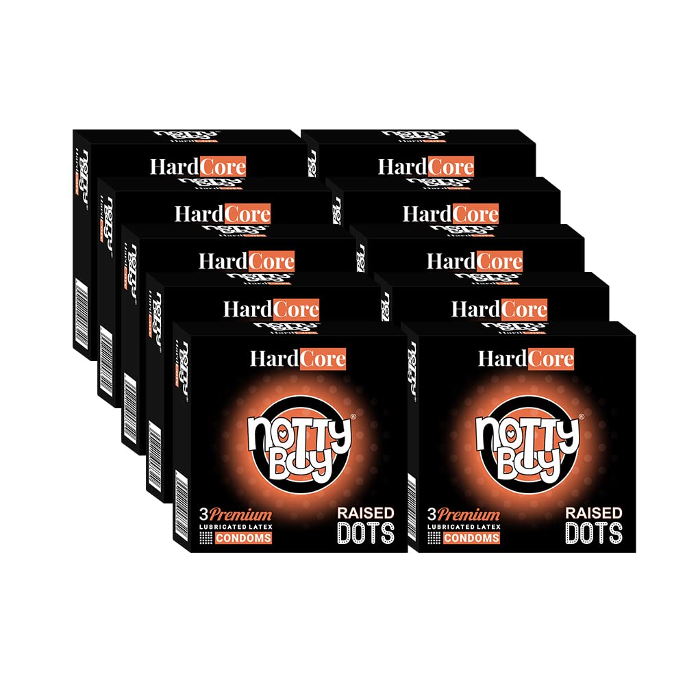 NOTTY BOY HardCore Dotted Condom, Big Raised Dots For More Pleasure - 30 Units (Pack of 10)-image-8