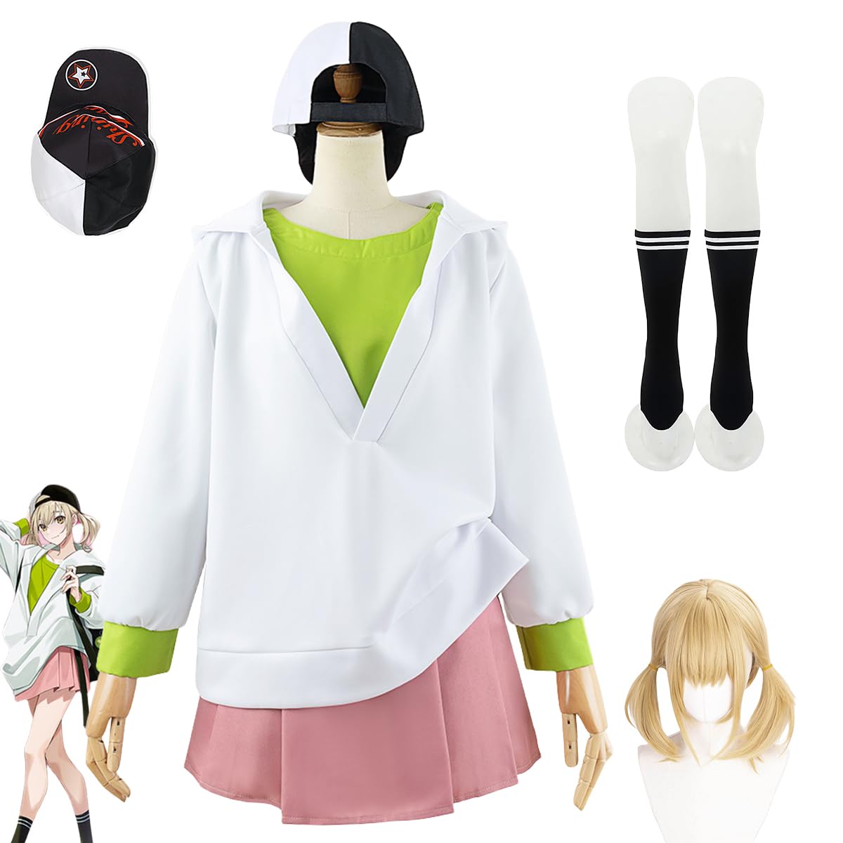 Amazon.co.jp: [YAYANA]小豆沢 こはねコスプレ ウイッグ付き 靴下付き