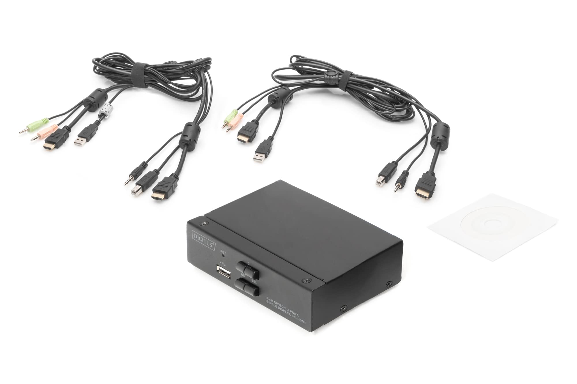 Digitus Switch Kvm, 2 Porte, Schermo Singolo 4k, Hdmi? (digitus DS-12870 - Kvm / Audio / Usb s)