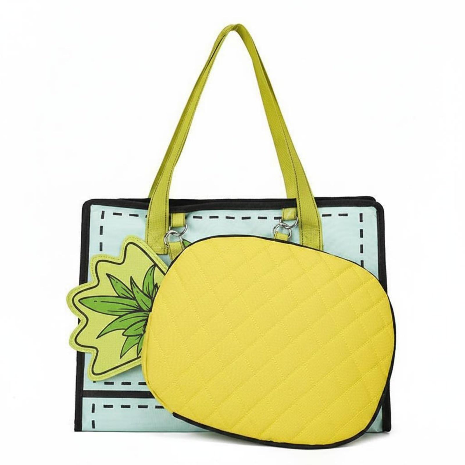 Badminton Racket Bag Large Capacity Tennis Racket Bag Cute Design Badminton Racquet Cover for Gym, Pineapple-image-14