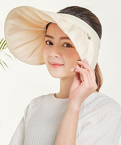 Miniatura 3 de Sombrero de sol ajustable de ala ancha de verano protección UV playa pesca visera plegable multifuncional Cap