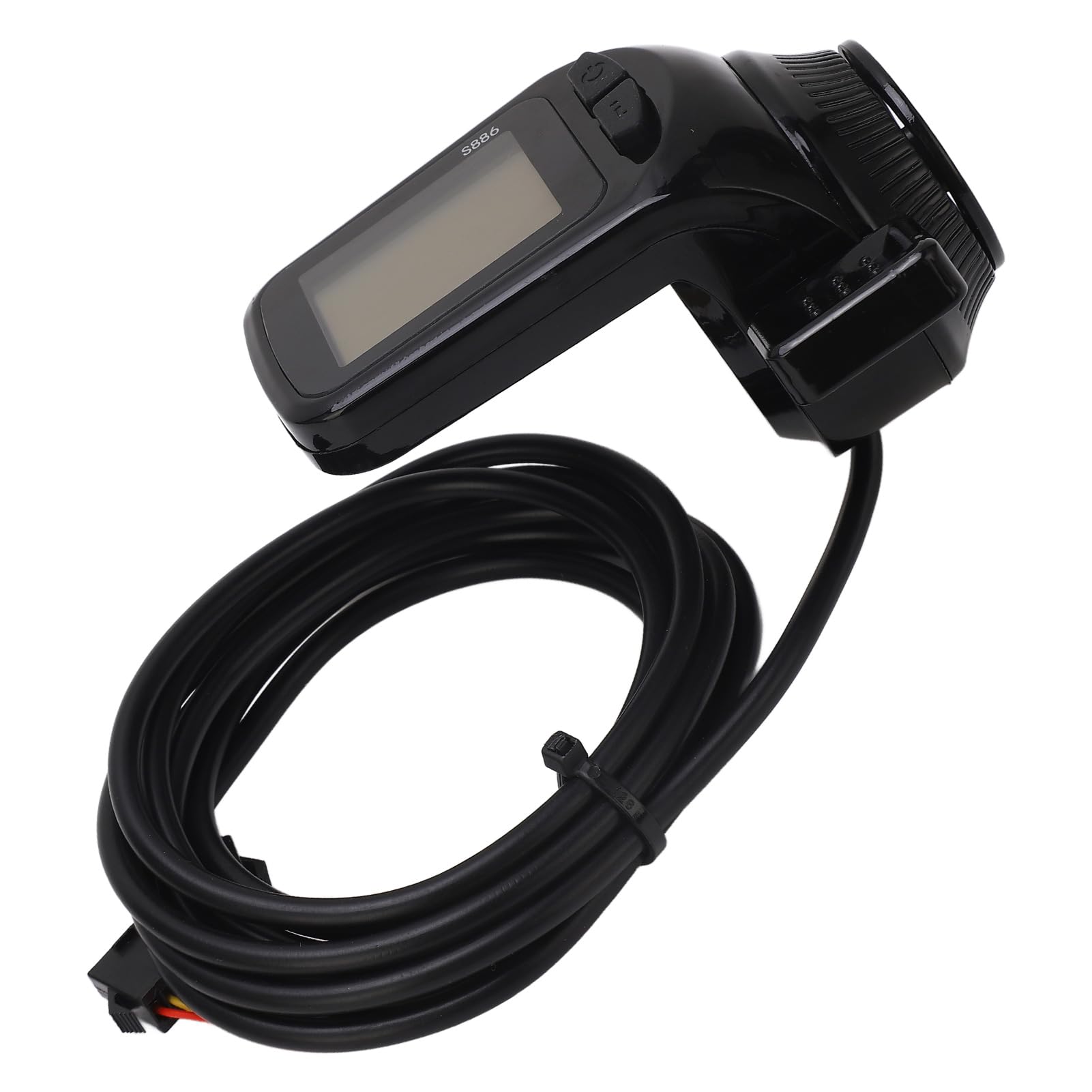 BuyWeek Rower elektryczny S886 wyświetlacz LCD z gazem kciukowym, miernik LCD z przyłączem reflektora