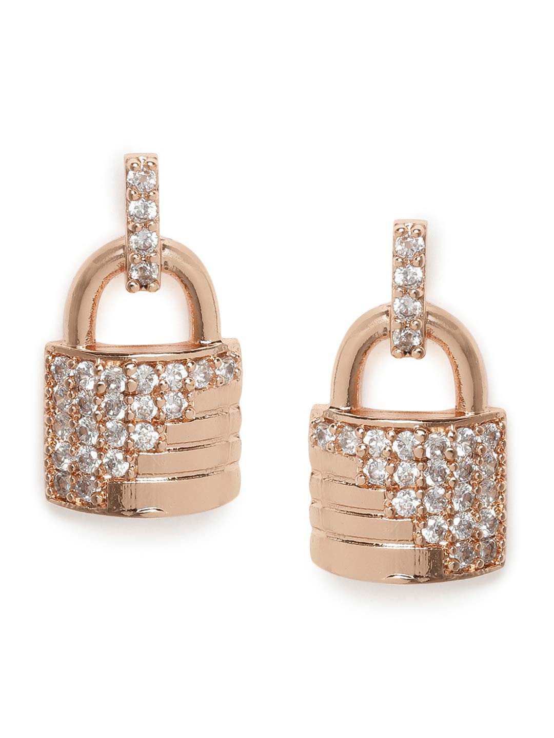 ZAVERI PEARLS Stud Earrings for Women (Golden) (ZPFK9775) (B08QF2QQ82) Amazon Price History, Amazon Price Tracker