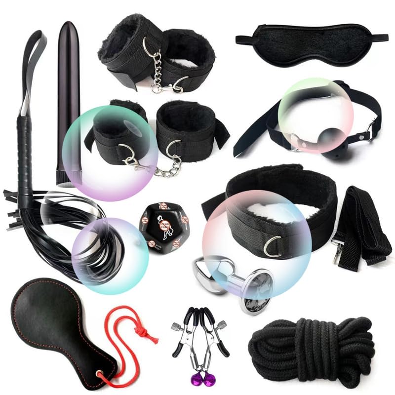 Bande entraînement en nylon noir avec set 12 pièces pour fitness