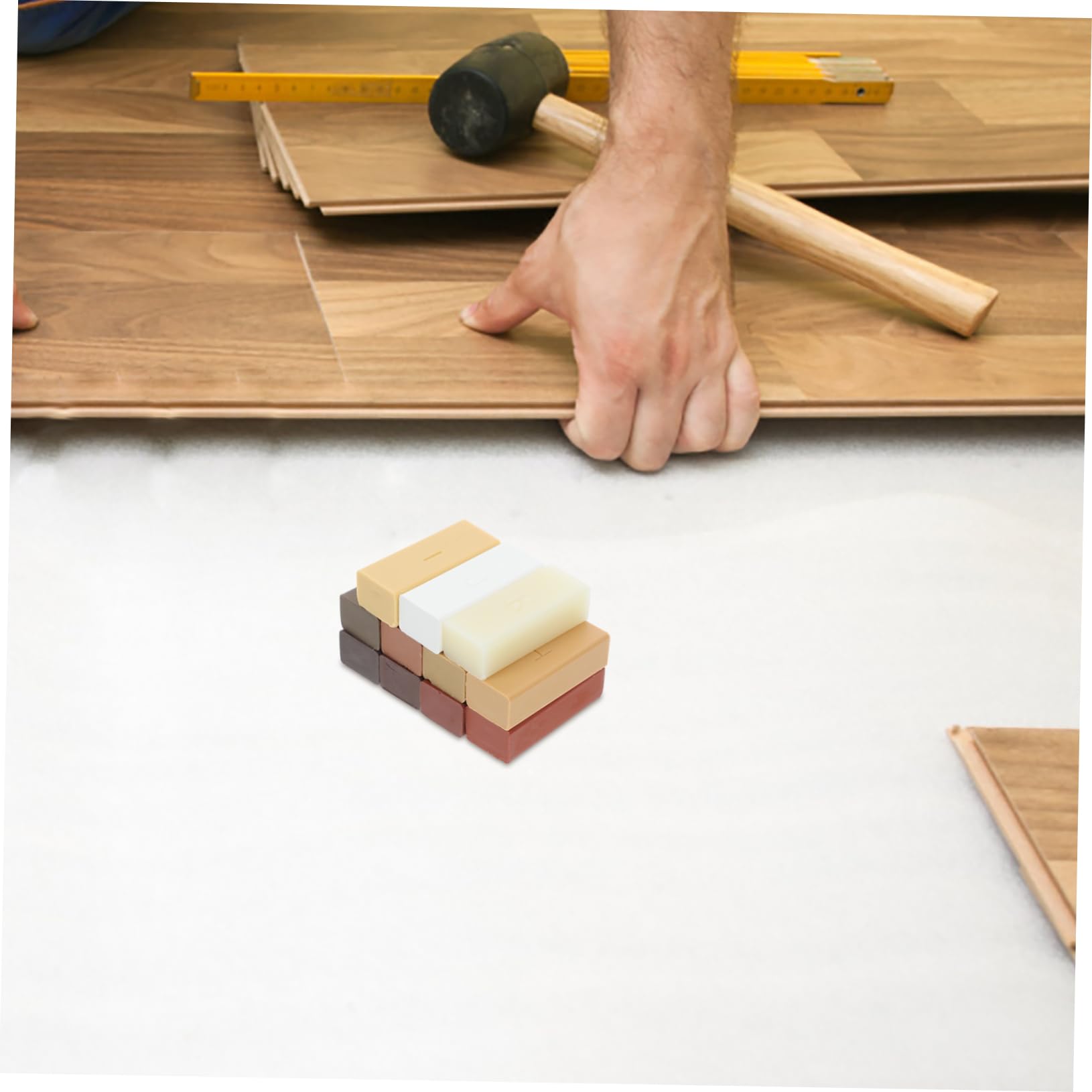 Legno Cera in Resina Riparazione per 11 in Pezzi Pavimenti | Finitura Liscia, Riparazione senza Giunte, Protezione Duratura, per Scale e Tavolo, Uso Semplice