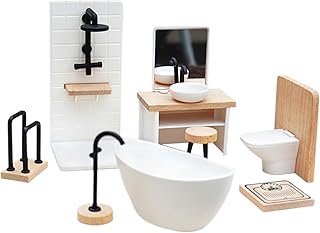 Dollhouse Bathroom Set - 1 12 Bathroom Scene, Miniature Furniture Decorative Item for Dollhouse Role Play