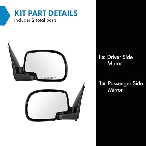 Miniatura 2 de Juego de espejos retrovisores laterales cromados para camioneta Chevy GMC 99-02