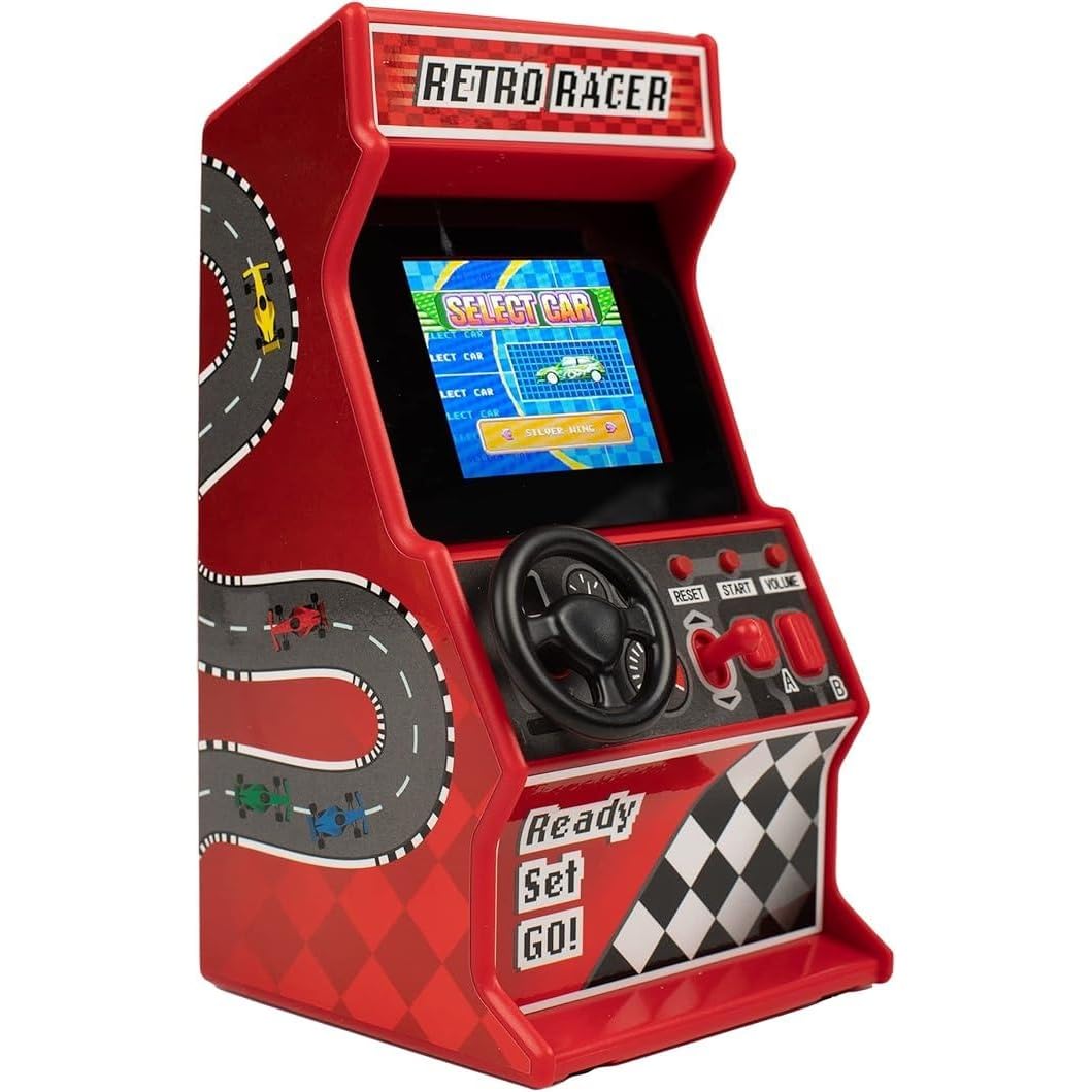 Thumbs Up Retro Racing Mini Arcade Machine (One Size) (Red/Black/White)