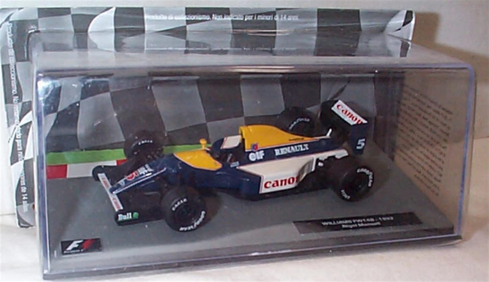 Eaglemoss Williams Fw 14B 1992 Nigel Mansell F1 Collection vehicle 1.43 scale diecast model
