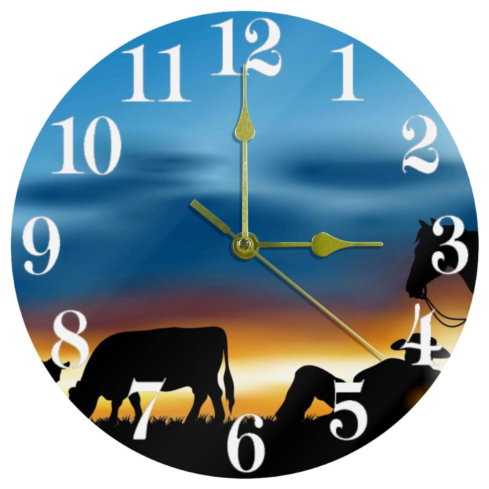 Horloge murale silencieuse à quartz sans tic-tac pour un bureau calme