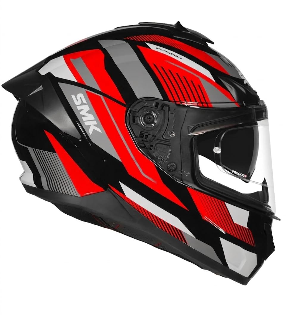 SMK Typhoon Sparko Dual Visor Full Face Helmet, ISI DOT ECE 22.06 Certified-image-24