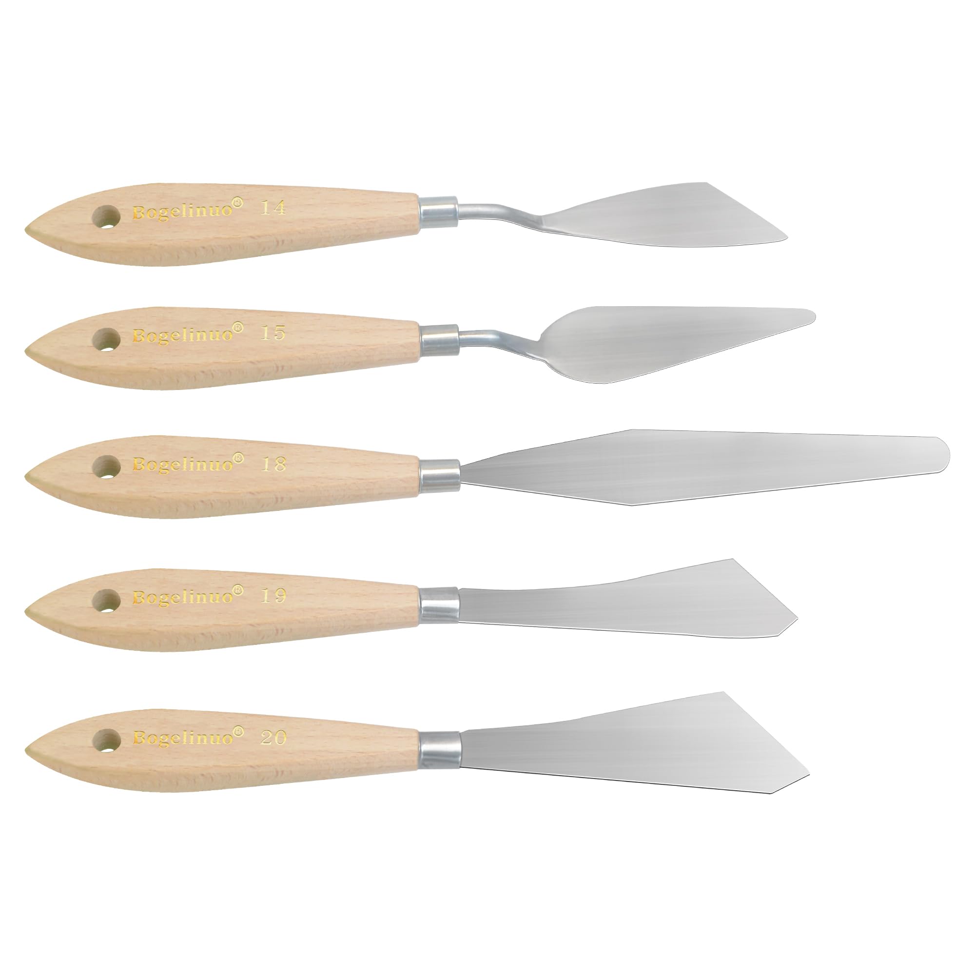 Set 15 Pezzi Per Pittura: 5 Coltelli Palette E 10 Pennelli - Per Artisti E Principianti - Foto 3