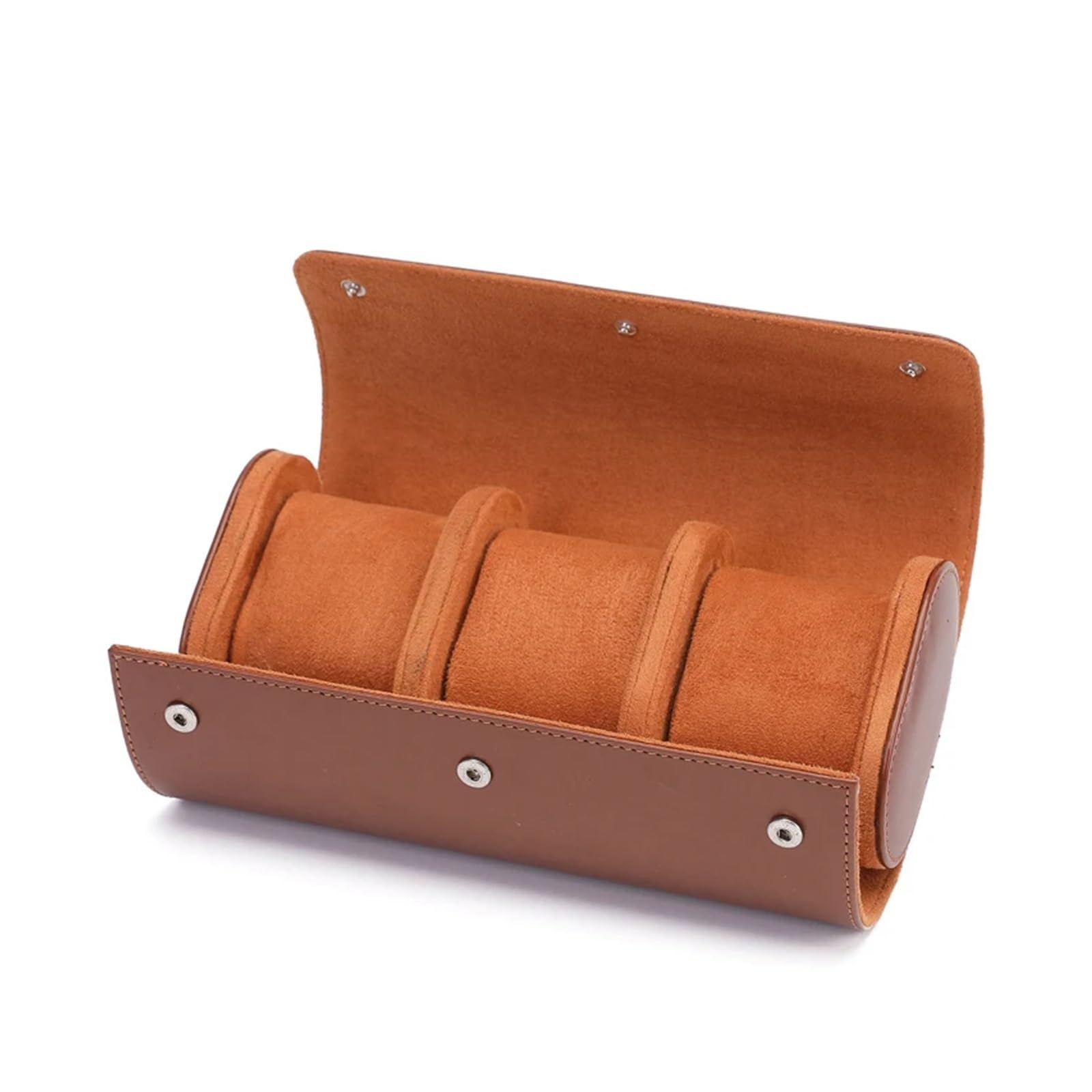 Uhrentasche mit 1 2 3 Fächern, ortsveränderlich, Vintage-Leder, Rollenuhr-Aufbewahrungsbox, Reise-Uhrenetui, Geschenk-Uhrentasche zur Aufbewahrung von Uhren(Black-01)