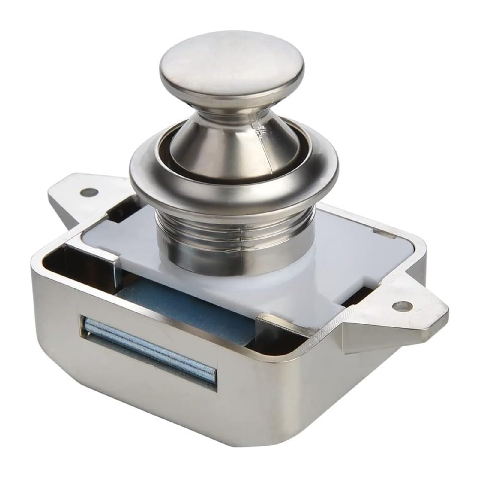 Blokada drzwi 5 szt. Blokada wciskana do samochodu kempingowego 20 mm RV Caravan Boat Motor Home Szafka Szuflada Zatrzask Przycisk Zamki do Okuć Meblowych (Kolor: Duży Biały)(Small Brown)