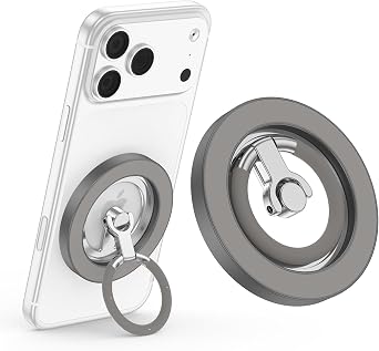 Magnetic Phone Grip for MagSafe Cell Phone Ring Holder Stand Dual-Side | Magnets 360 Rotation Magnetic Phone Finger Ring Kickstand for Samsung Galaxy S26 Ultra S25 FE S24+, iPhone 17/16/15/14/13/12