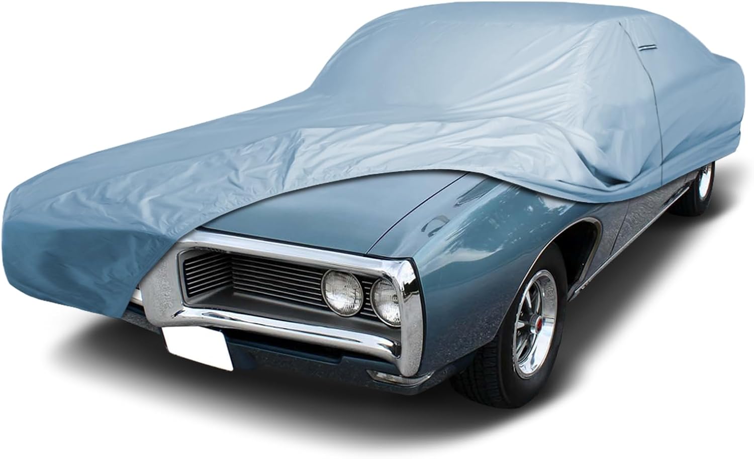 iCarCover Premium Car Cover for 1963-1969 Pontiac Lemans 2-Door, 4-Door Heavy Duty Waterproof All-Weather Automobiles Custom Fit Indoor Outdoor UV Snow Protection Covers with Straps and Bag