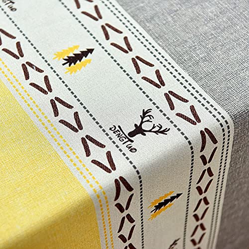 Nappe en lin de qualité supérieure design bicolore chic 135x220cm