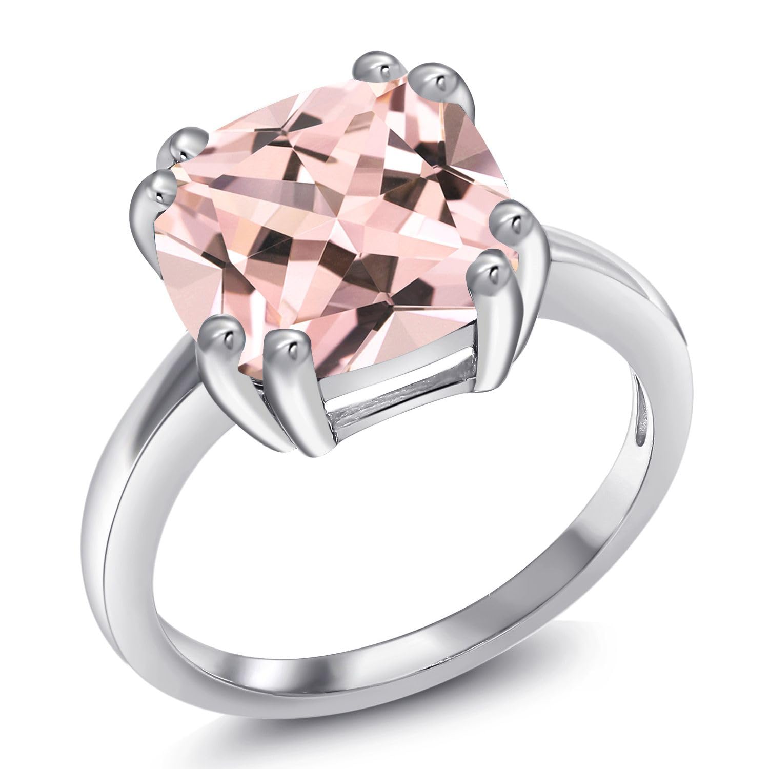 Gem Stone King 3-5 Cttw Gemstone Double Prong Solitaire Ring for Women
