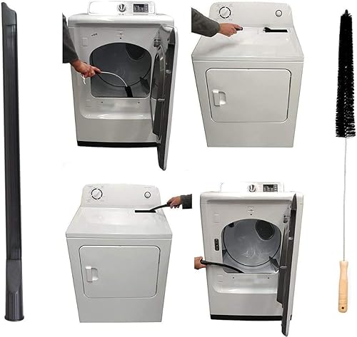 Miniatura 9 de Kit limpiador de ventilación de secadora y bobina de condensador de refrigerador, cepillo para secadora de pelusas, limpiador de trampa de