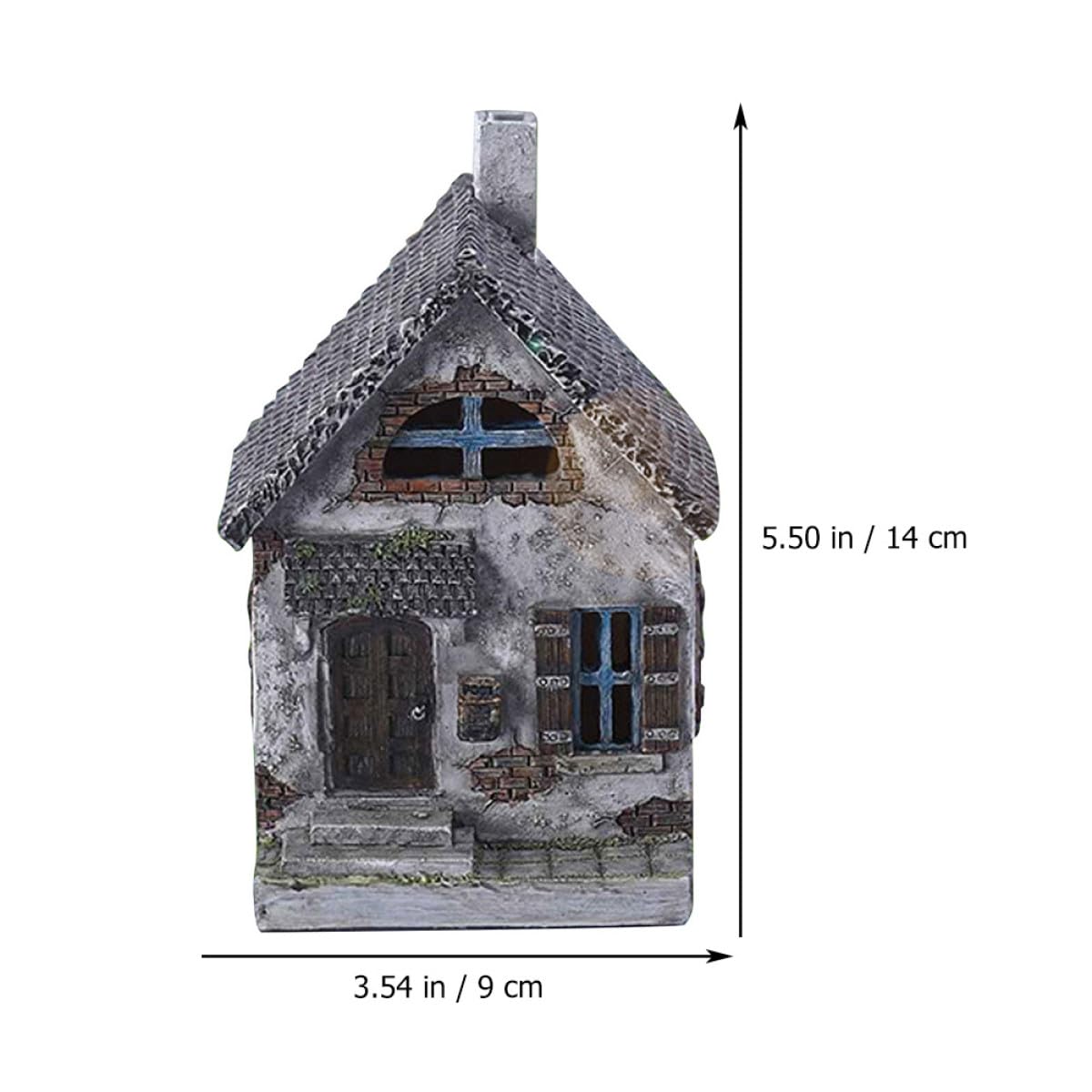 Yardenfun Casetta da Giardino in Resina Decorativa a Forma di Casa, Ornamento Unico e Realistico per Balcone e Giardino, per Decorazioni Esterne