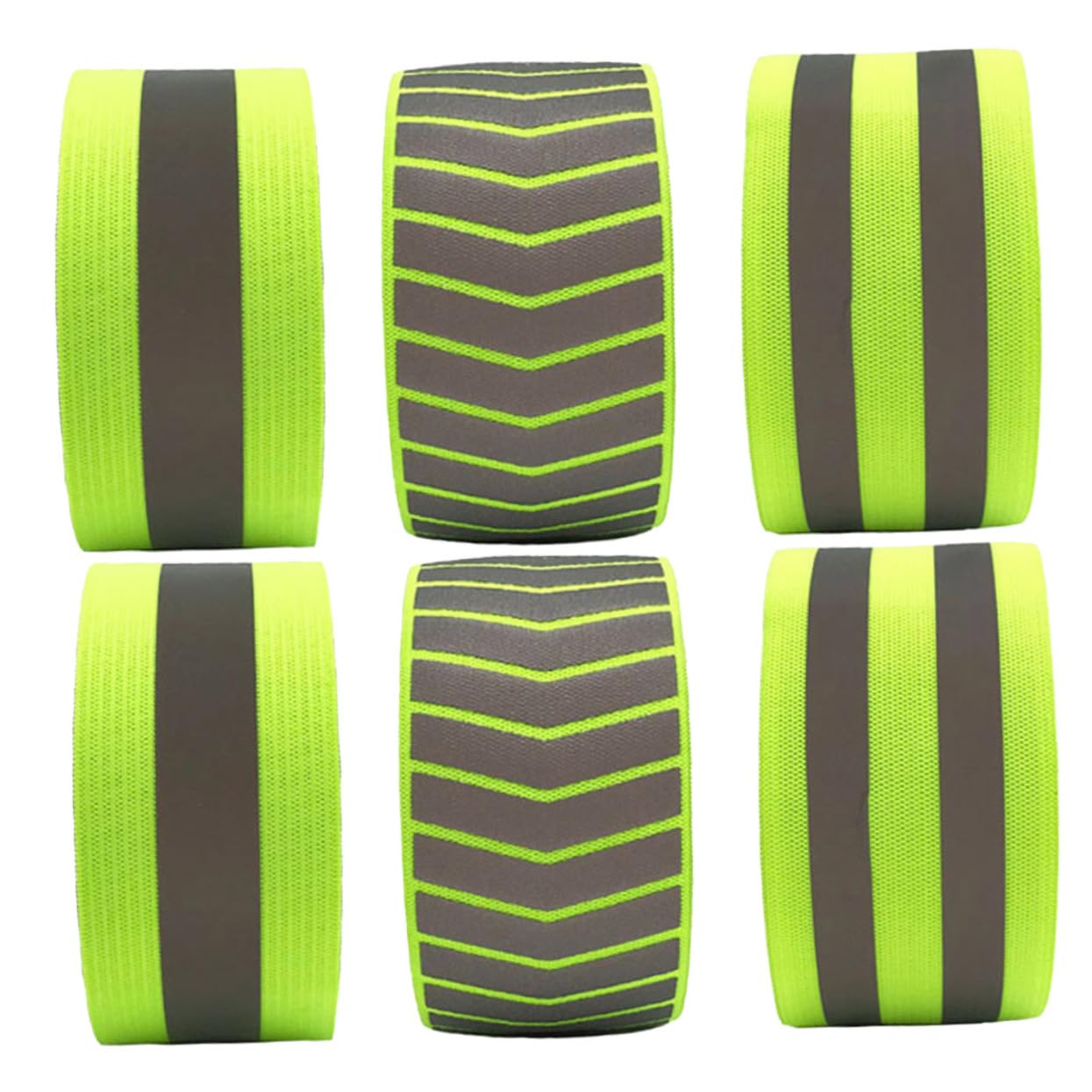 Abaodam Brazalete Reflectante Deporte Visibilidad Pulsera Noche Bandas Reflectoras Fluorescente Banda De Seguridad Brazaletes Cinturón De Correr Green