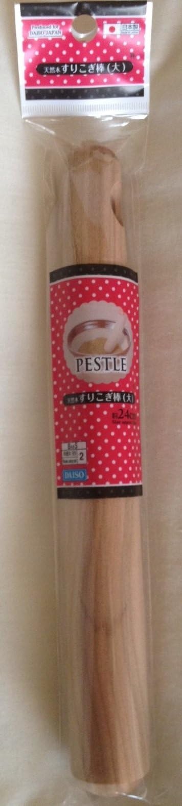 DaisoJapanese Pestle 9.4 inch, Red, Wood, 1.2 L, 1200g