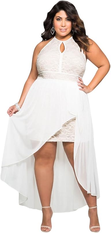amazon plus size white dresses
