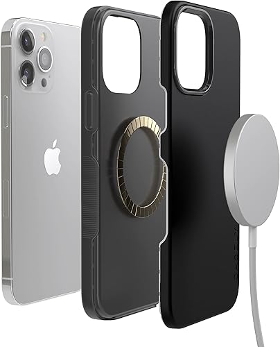 Miniatura 7 de Casely Funda para iPhone 13 Pro  Compatible con MagSafe  Funda protectora negra sobre negra